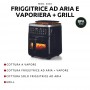 Ariete 4636 Friggitrice ad aria con funzione vapore+ Grill, essiccazione, 1700W 10 prog Cestello trasparente Luce interna Nero