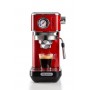 Ariete 1381 Macchina da caffè con manometro caffè in polvere e cialde ESE 11L 15 bar, Filtro ½ tazze Cappuccino Rosso