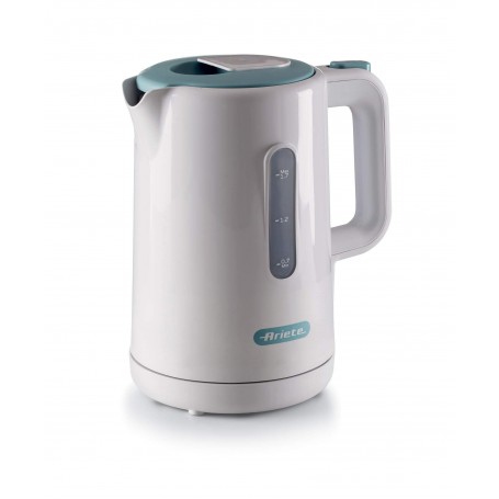 Ariete 2846 Bollitore Breakfast 2200W, 1,7 L, Base Cordless 360°  Livello acqua visibile, lucido e opaco White  Aegean Teal